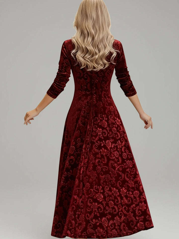 Floral A-Line Midi Dress for Women | Elegant Summer Fashion