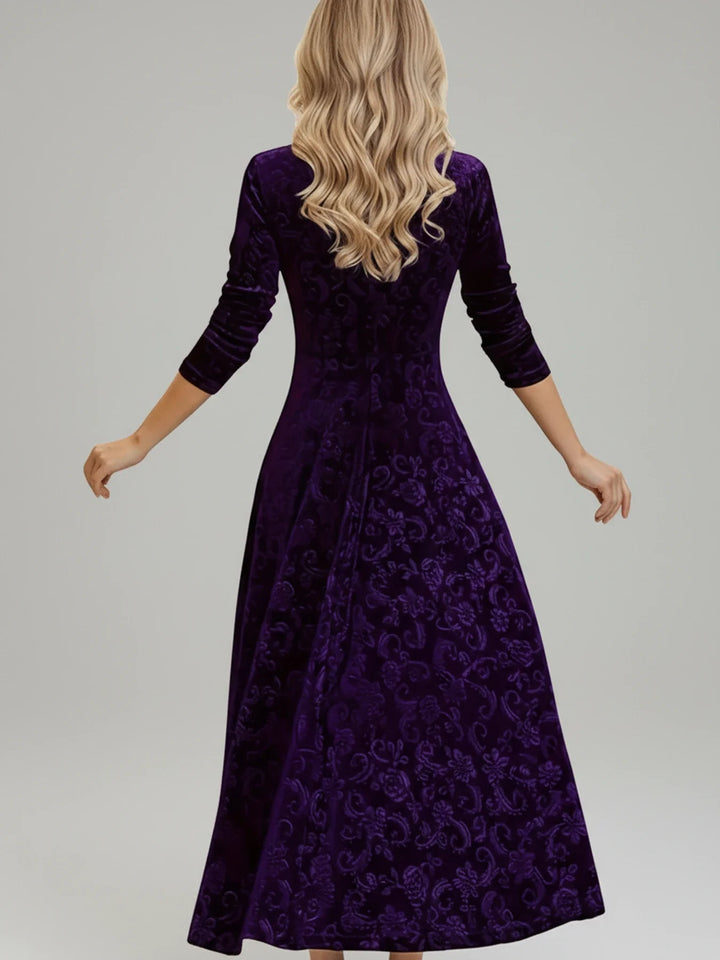 Floral A-Line Midi Dress for Women | Elegant Summer Fashion
