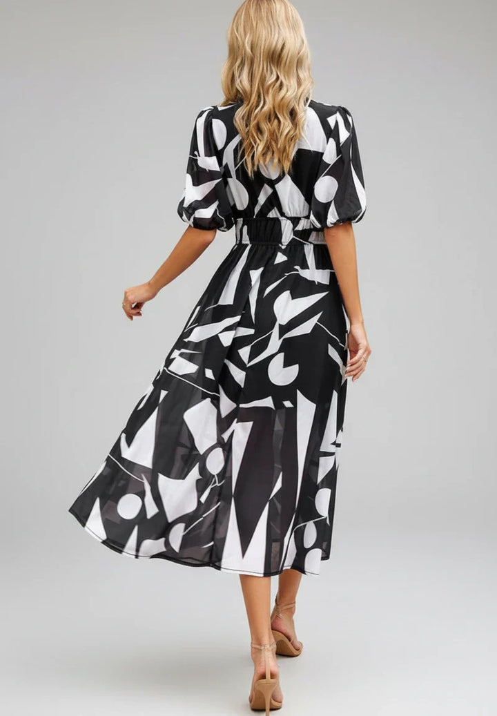 Floral A-Line Midi Dress for Women | Stylish Summer Outfit