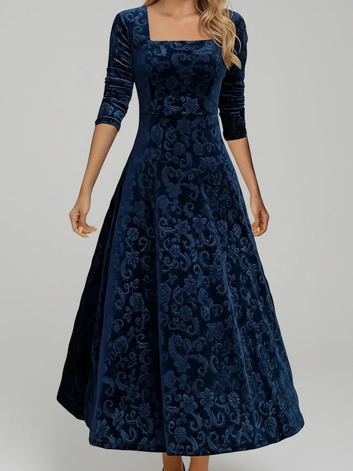 Floral A-Line Midi Dress for Women | Elegant Summer Fashion