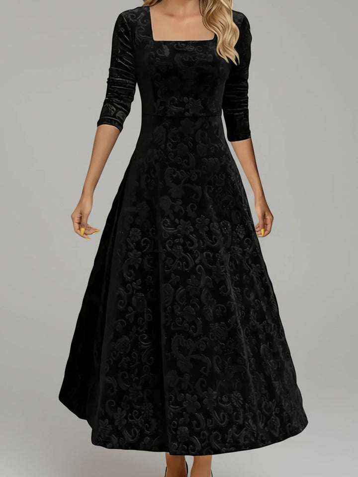 Floral A-Line Midi Dress for Women | Elegant Summer Fashion