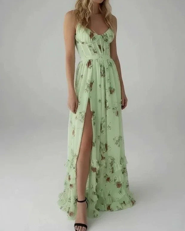 Elegant Floral Spaghetti Strap Maxi Dress for Women