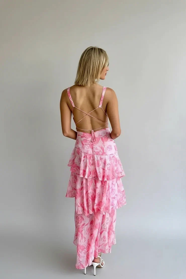 Floral V-Neck Maxi Dress for Women | Stylish Summer Sundress