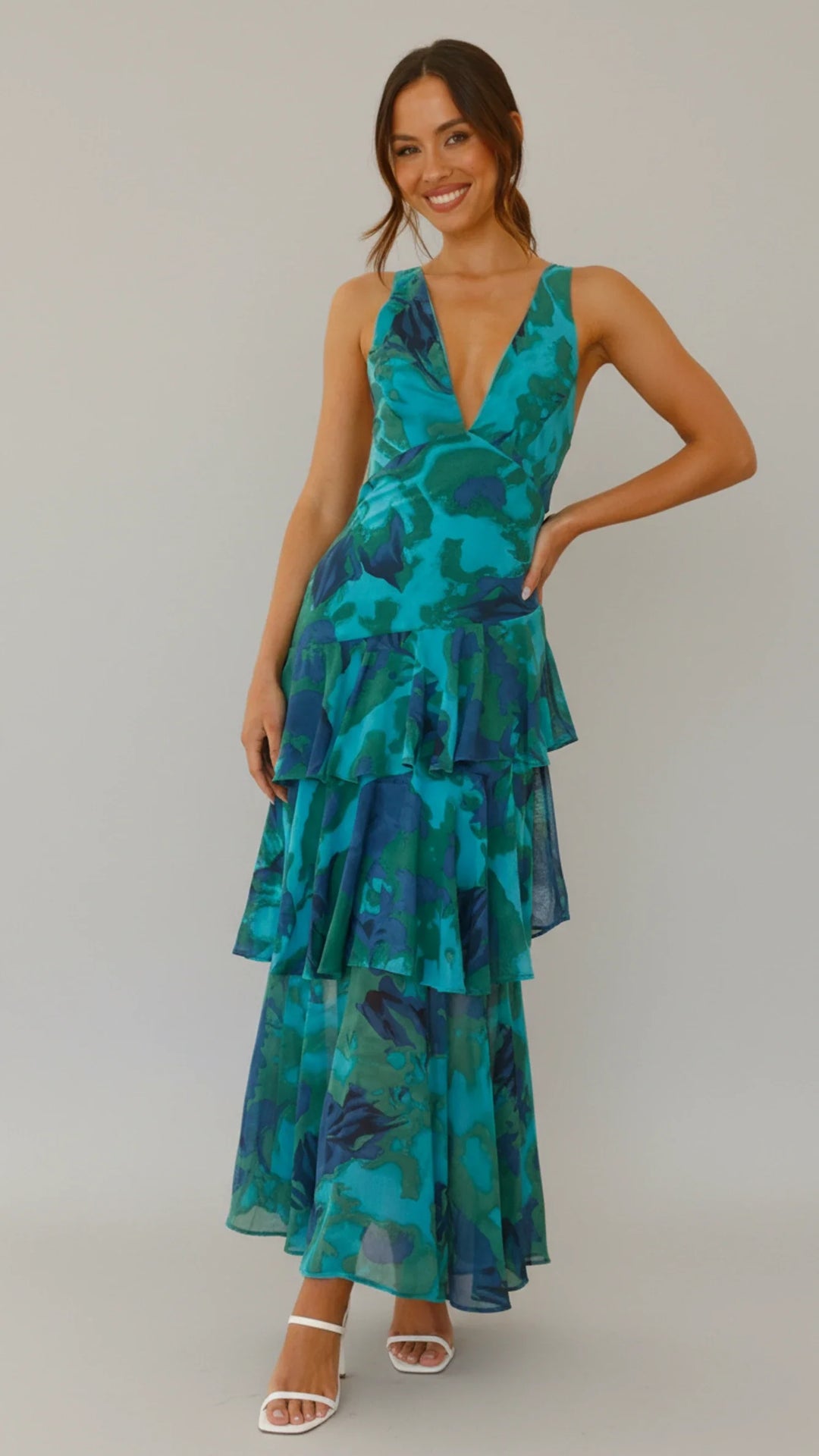 Floral V-Neck Maxi Dress for Women | Stylish Summer Sundress