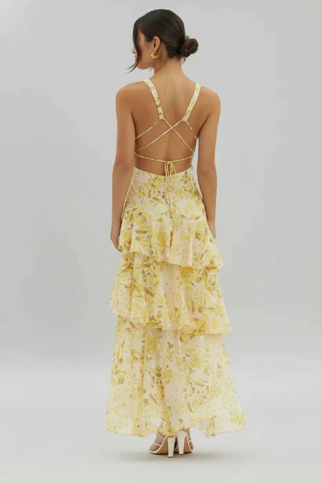Floral V-Neck Maxi Dress for Women | Stylish Summer Sundress