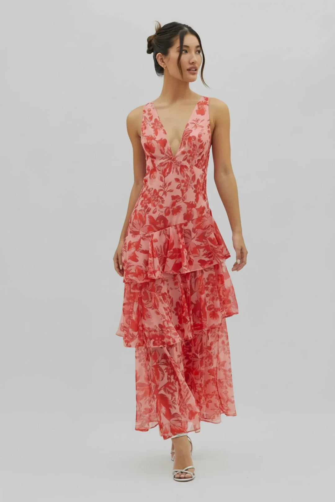 Floral V-Neck Maxi Dress for Women | Stylish Summer Sundress