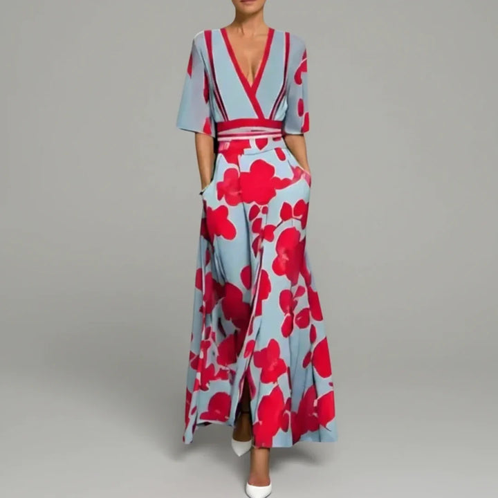 Floral Wrap Maxi Dress for Women | Elegant Summer Fashion