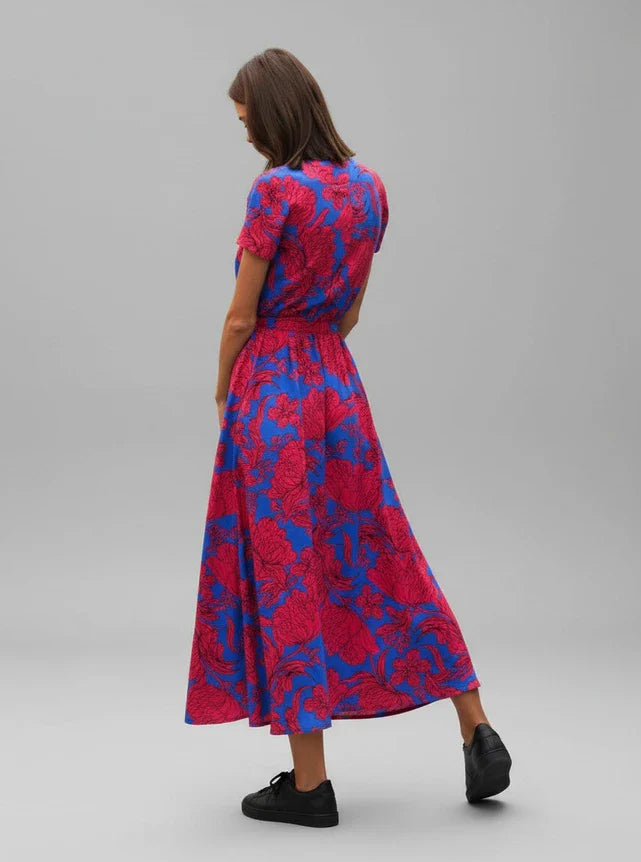 Floral Wrap Midi Dress for Women | Stylish Floral Dress