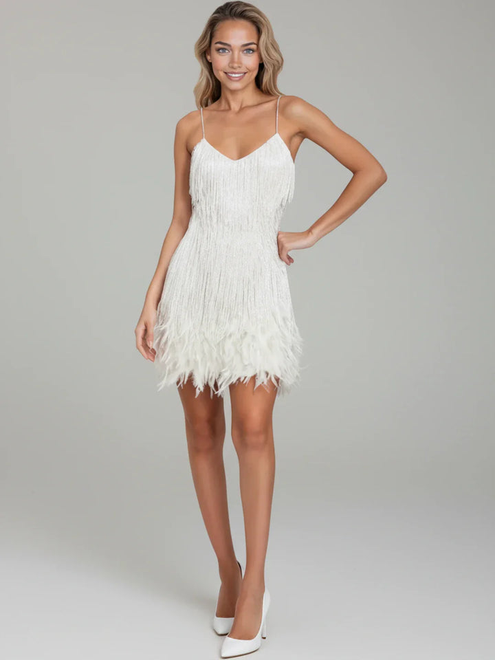 Sophia | Women's Fringe Cocktail Mini Dress