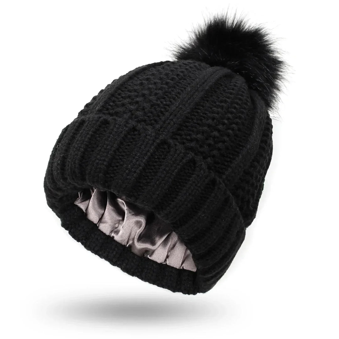 Women's Lined Knit Beanie for Winter