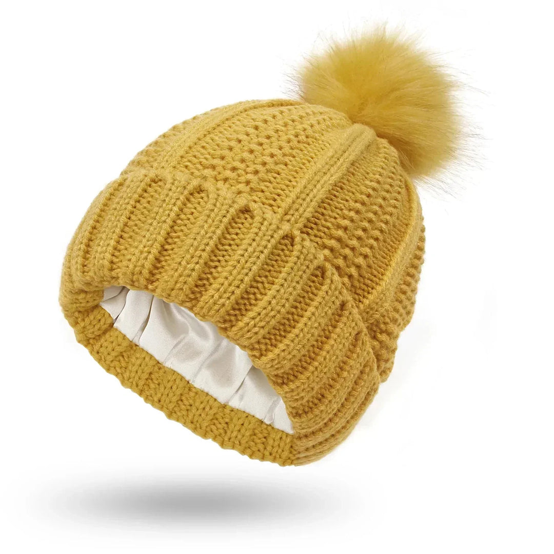 Women's Lined Knit Beanie for Winter