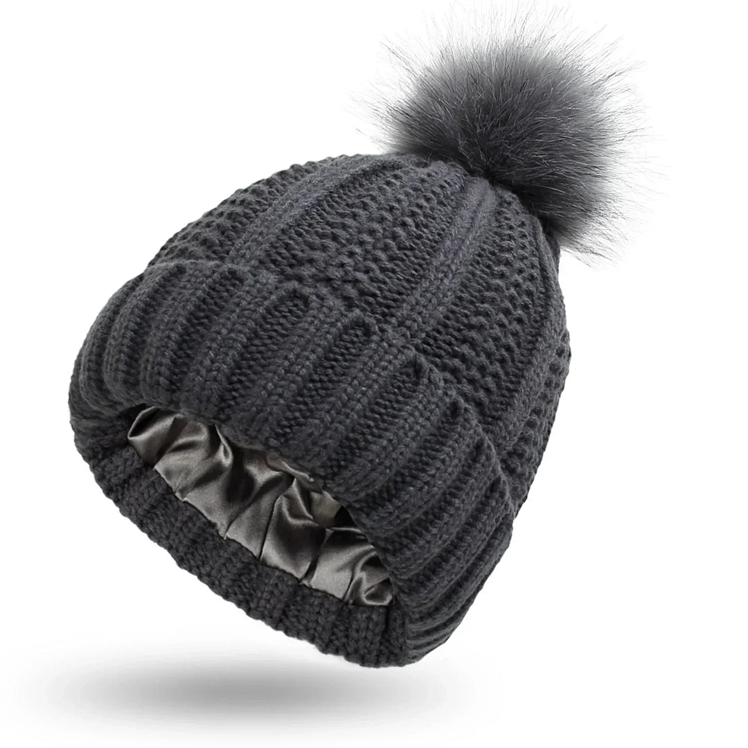 Women's Lined Knit Beanie for Winter