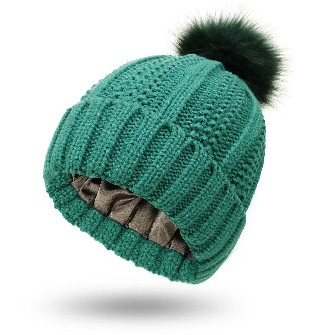 Women's Lined Knit Beanie for Winter
