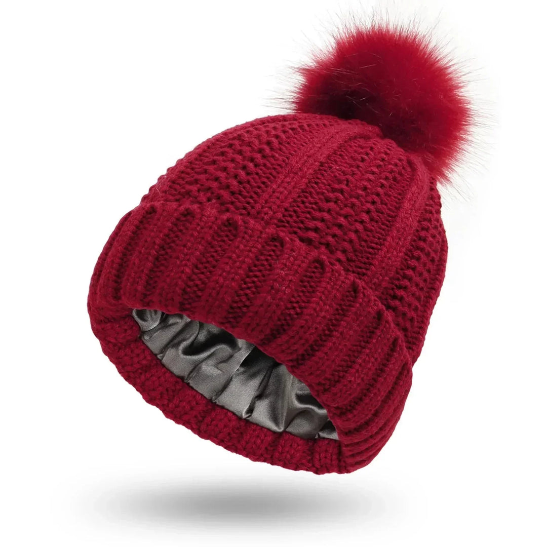 Women's Lined Knit Beanie for Winter