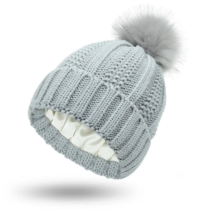 Women's Lined Knit Beanie for Winter