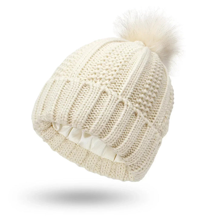 Women's Lined Knit Beanie for Winter