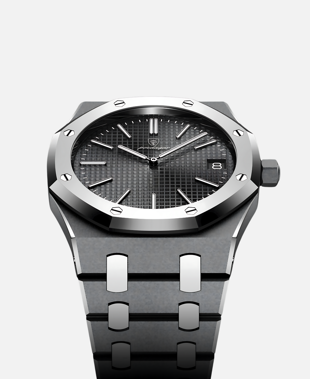 Men's Elegant 41mm Stainless Steel Watch