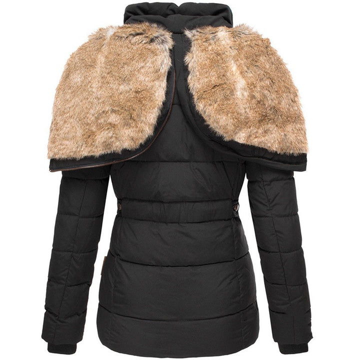 Women's Stylish Winter Coat with Fur Hood