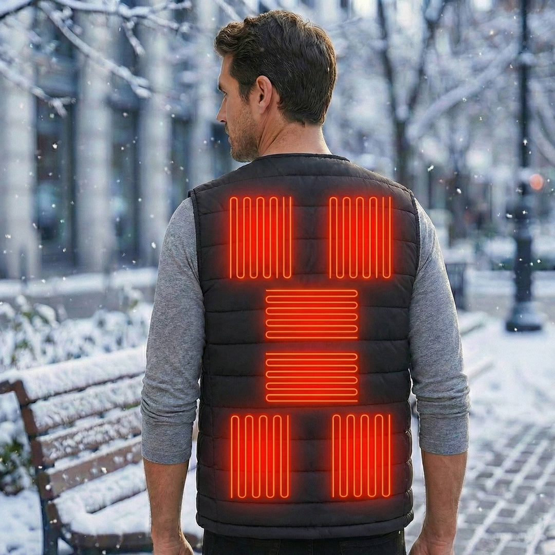 Men's Heating Vest with 9 Heating Zones for Comfort and Warmth