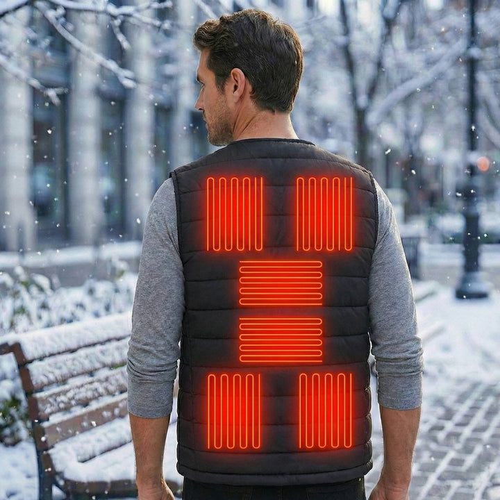 Men's Heating Vest with 9 Heating Zones for Comfort and Warmth