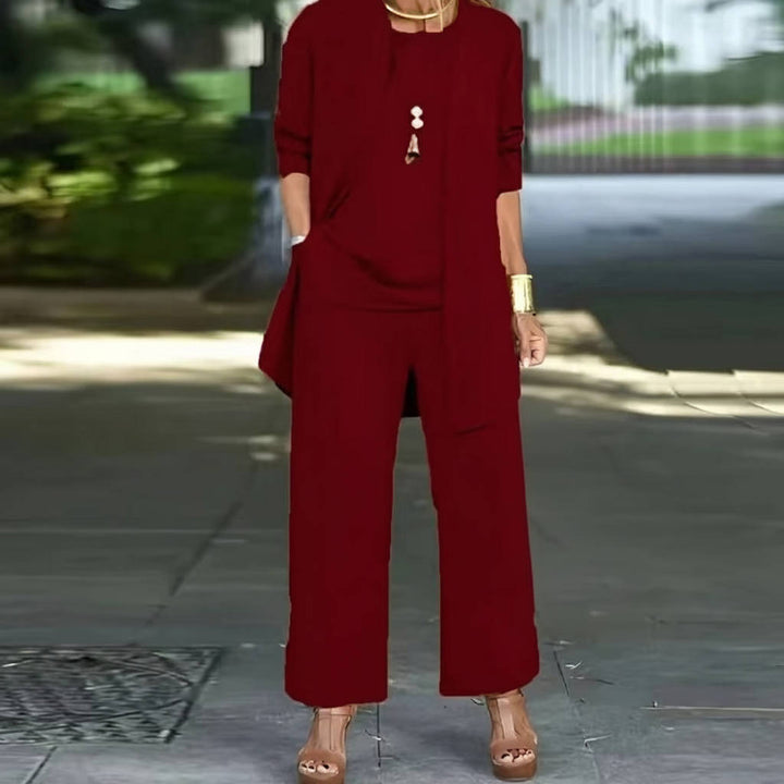 Women's Elegant 3 Piece Versatile Pantsuit Set