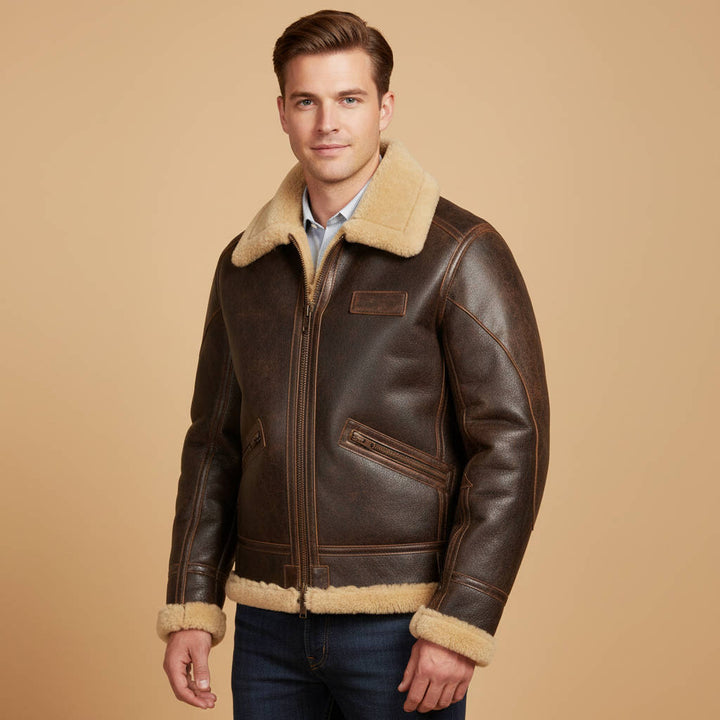 Men's Classic Thick Leather Jacket