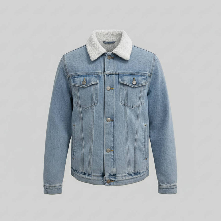 Men's Fleece Lined Denim Sherpa Jacket