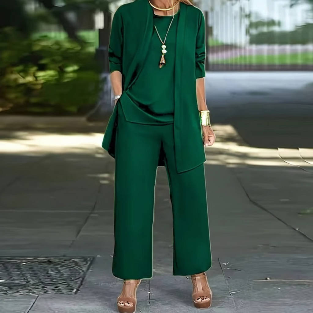 Women's Elegant 3 Piece Versatile Pantsuit Set