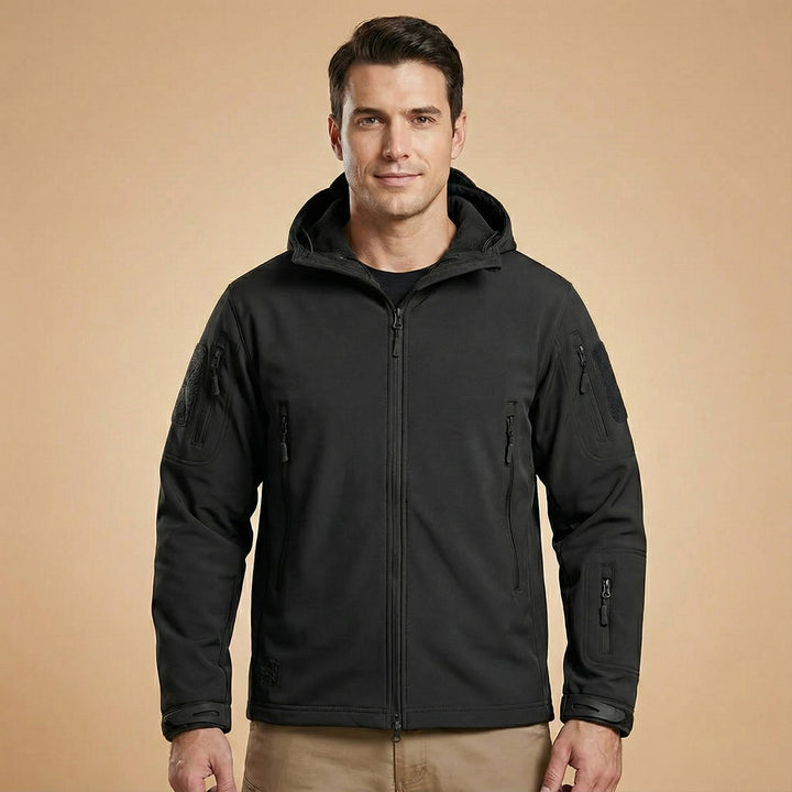 Men's Waterproof Outdoor Work Jacket with Hooded Design
