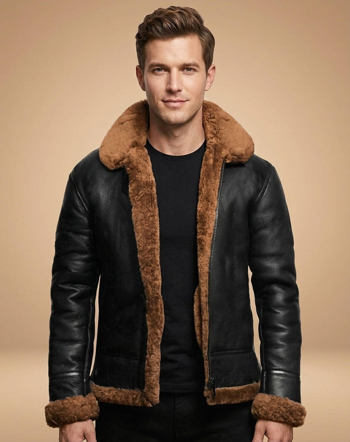 Men's Shearling Leather Jacket