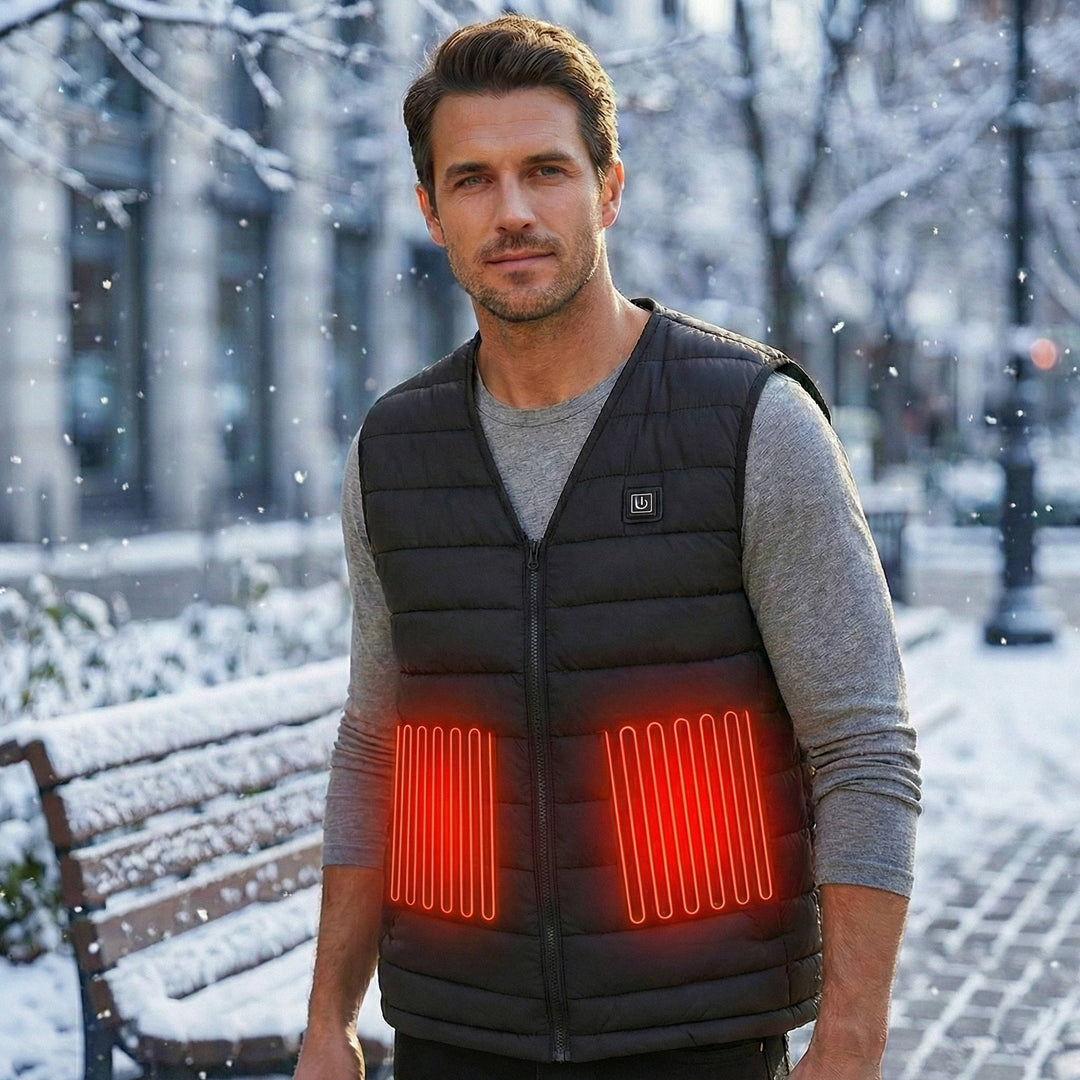 Men's Heating Vest with 9 Heating Zones for Comfort and Warmth