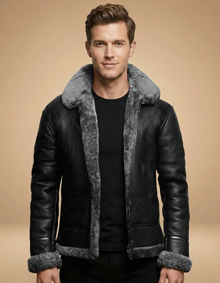 Men's Shearling Leather Jacket