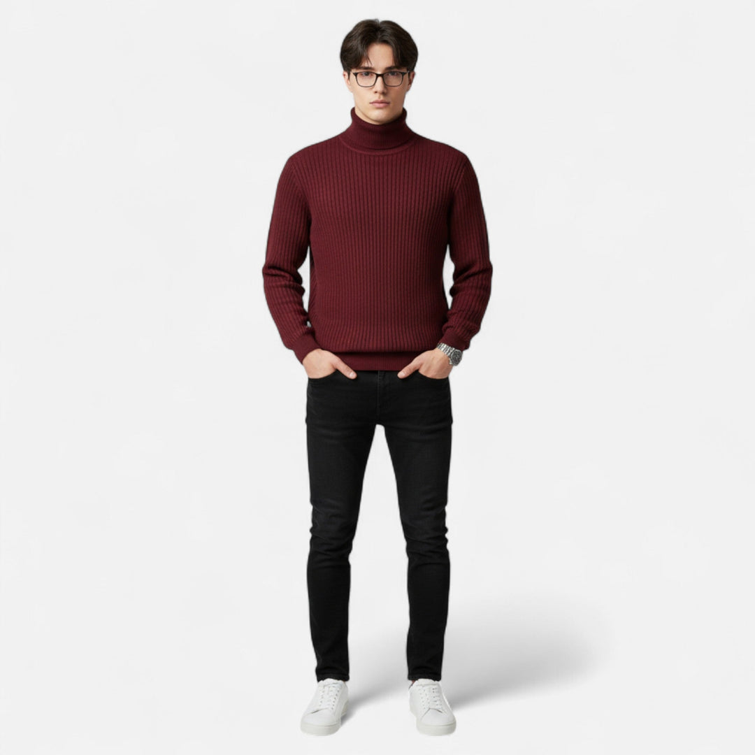 Men's Stylish Knitted Turtleneck Sweater | Casual Wear