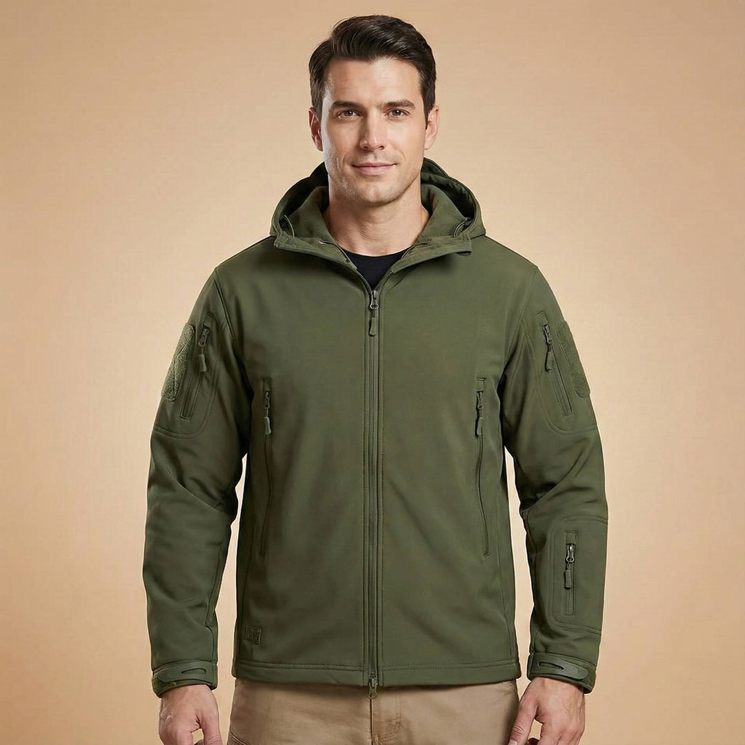 Men's Waterproof Outdoor Work Jacket with Hooded Design