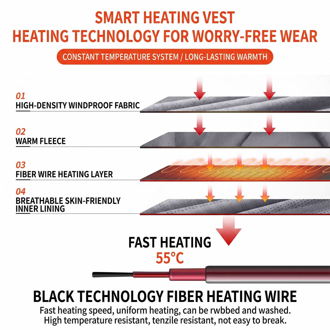 Men's Electric Heated Hoodie with Fleece Lining for Winter Warmth