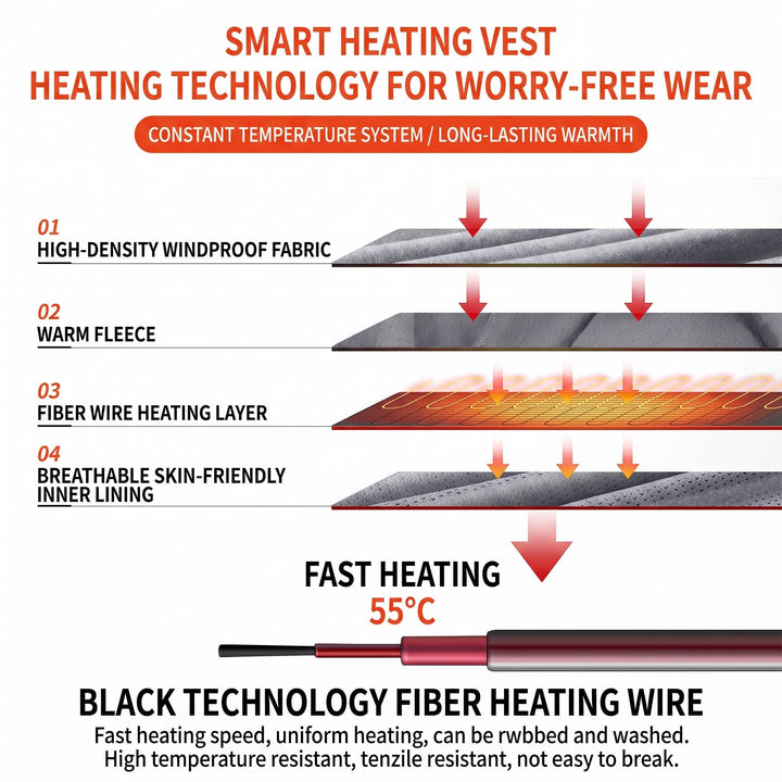 Men's Electric Heated Hoodie with Fleece Lining for Winter Warmth