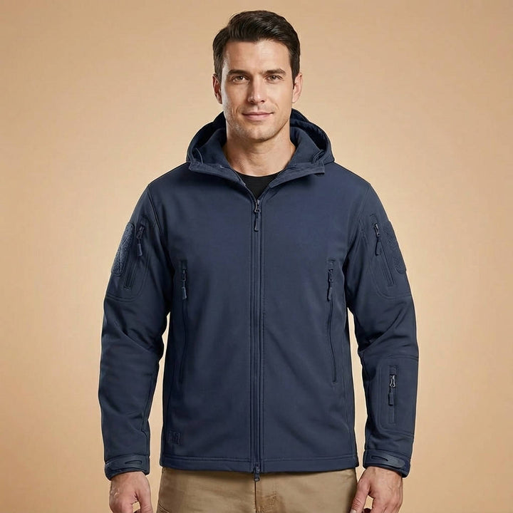 Men's Waterproof Outdoor Work Jacket with Hooded Design