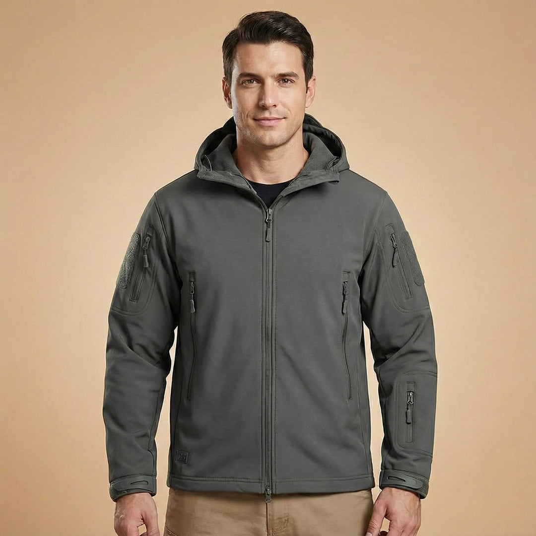 Men's Waterproof Outdoor Work Jacket with Hooded Design