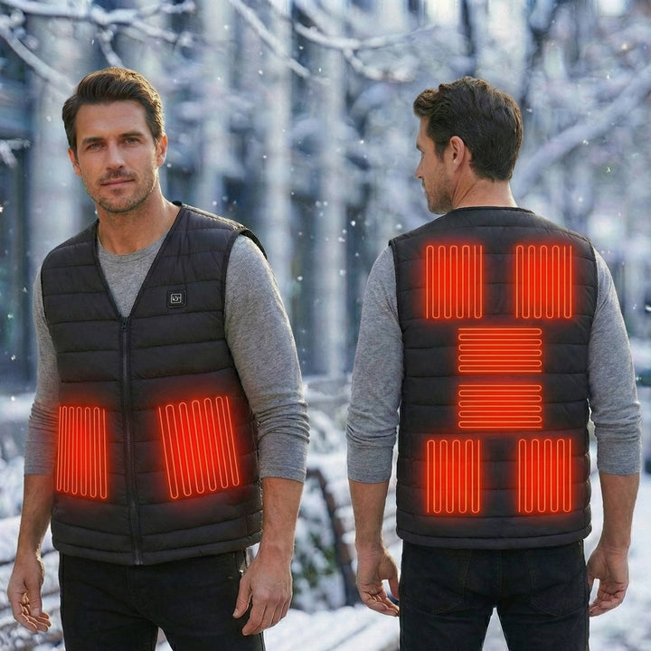 Men's Heating Vest with 9 Heating Zones for Comfort and Warmth