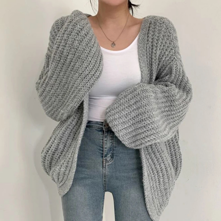Women's Classic Lantern Sleeve Cardigan