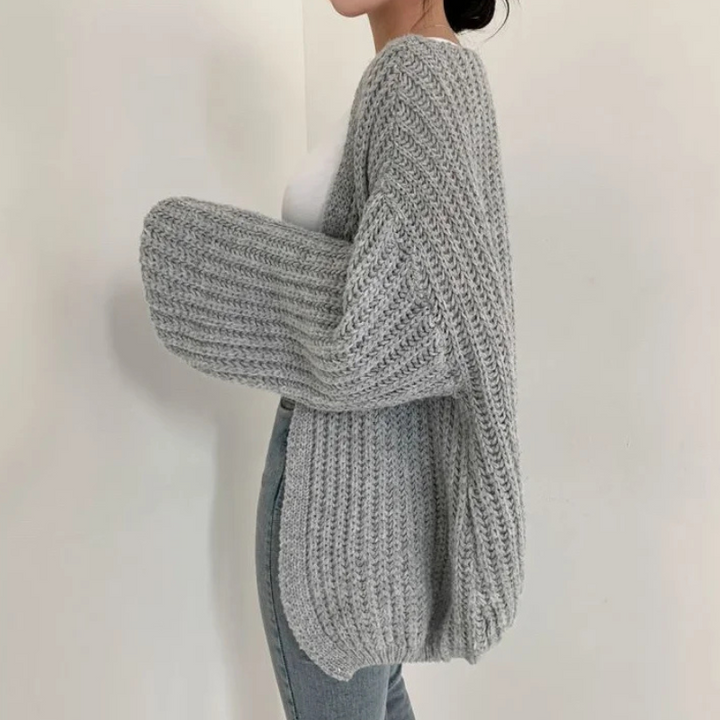 Women's Classic Lantern Sleeve Cardigan