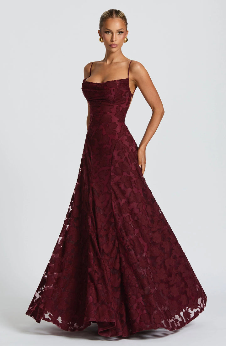 Greta | Women's Spaghetti Strap A-Line Maxi Dress-Omni Prime Goods