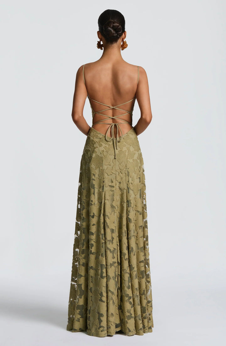 Greta | Women's Spaghetti Strap A-Line Maxi Dress-Omni Prime Goods