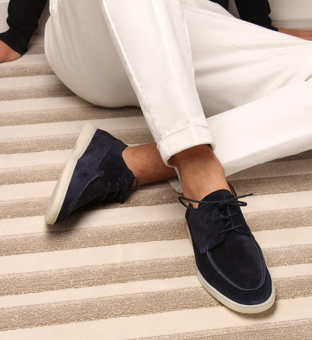 Gustavo | Men's Casual Loafers with Laces | Round Toe Design-Omni Prime Goods