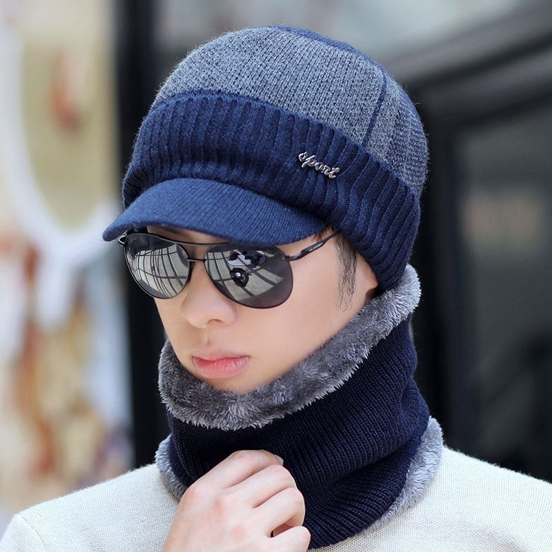 Men's Beanie with Neck and Face Protection for Autumn and Winter