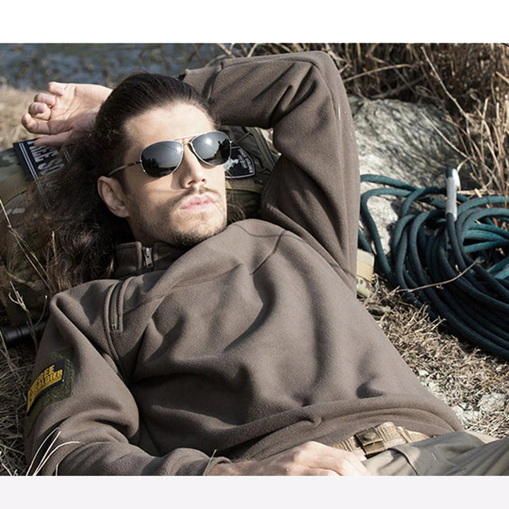 Men's Windproof Tactical Fleece Pullover
