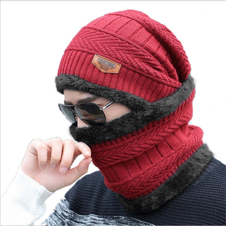 Men's Beanie with Neck and Face Protection for Autumn and Winter