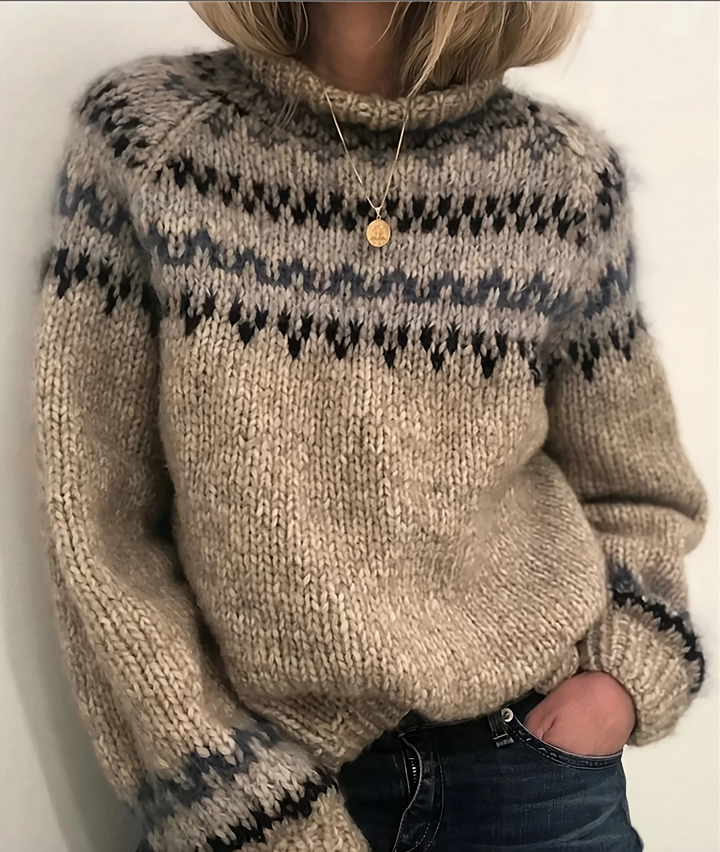 Women's Cozy Turtleneck Sweater Made from Icelandic Wool