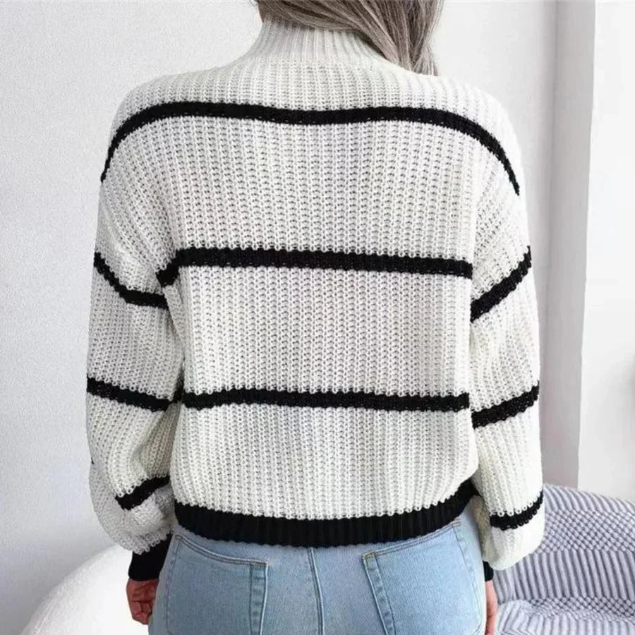 Women's Cozy Cotton Sweater with Elegant Design