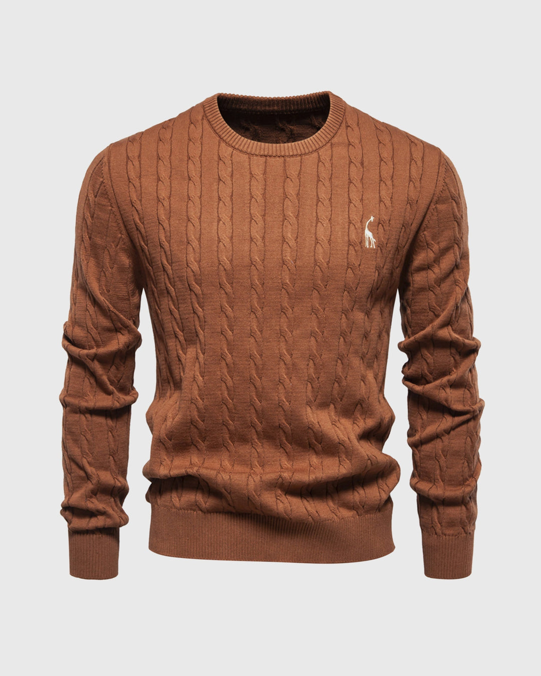 Men's Cable Knit Cotton Pullover Sweater